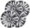 Simoni Racing MUL/14SB 4er Set Universal Multi Silver Black 14 Zoll Radkappen Radzierblenden Radkappen Grau und Schwarz