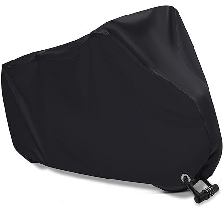 Housses Pour Vélo Housse Velo Exterieur Protection Housse Transport Velo Résistante Aux Uv À La Neige Et Au Vent Avec Troude Verrouillage Antivol Avec Sac De Rangement （MINVOO） (Schwarz)
