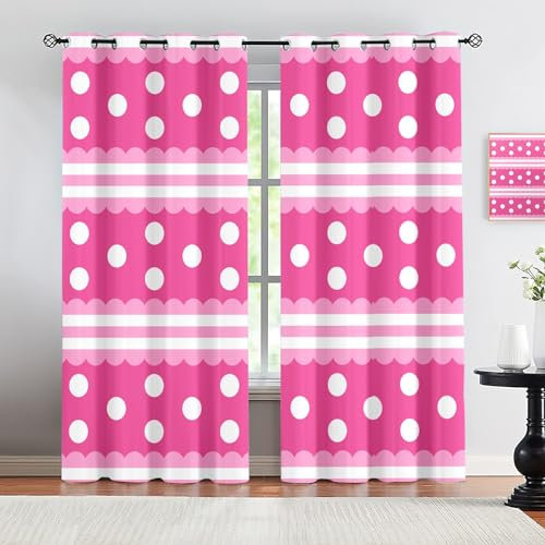 MELABE Weiße Geometrie Verdunklungsvorhänge, Farbverlaufslinien 3D Digitaldruck Ösen Vorhang 2Er Set, Blickdicht Gardinen Kinderzimmer Schlafzimmer Wohnzimmer Thermovorhang 2 x 150B x 270H cm