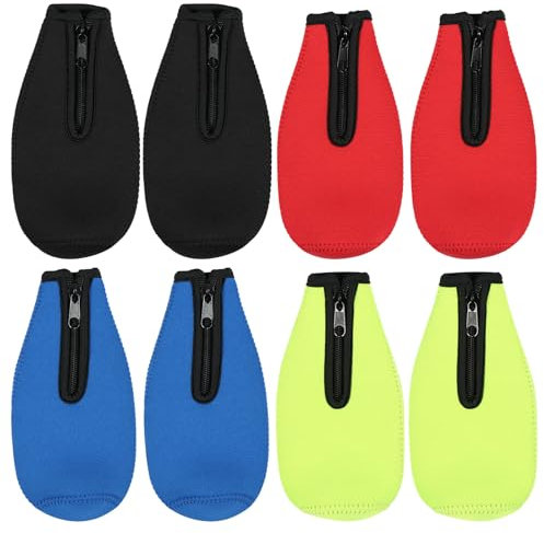 12 oz Beer Bottle Insulator Sleeve Insulated Beer Bottle Cooler Sleeves with Zipper Standard Beer Bottle Sleeves Reusable Beer Bottle Cover Keep Warm and Cold Zip up Bottle Jackets for 12 oz Bottles x