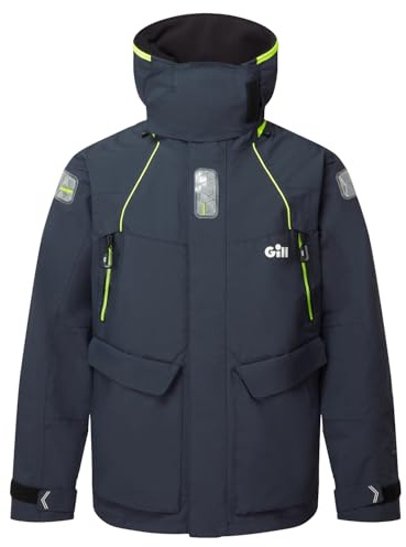 Gill Mens OS2 Offshore Sailing Jacket - Waterproof, Windproof & Breathable (Navy, XL)