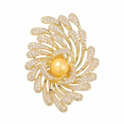 Colección elegante de broches naturales Vbvbip para damas - 6 estilos, incluyendo diseños florales, de árbol y geométricos con piedras preciosas, para el día de San Valentín, bodas o como accesorio de