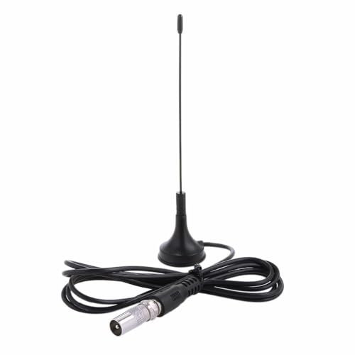 Antenne TV Intérieure TNT HD DTA180 - Antenne Puissante, Compacte et Portable avec Base Magnétique, pour Réception Télévisuelle en France et Belgique, pour Maison, Camping-Car, Caravane - Noir