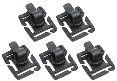 Rudiaoa Juego de 5 abrazaderas de tubo de bebida, engranaje fijo, abrazaderas de manguera de agua, mochilas, hebillas, senderismo, bolsa de hidratación