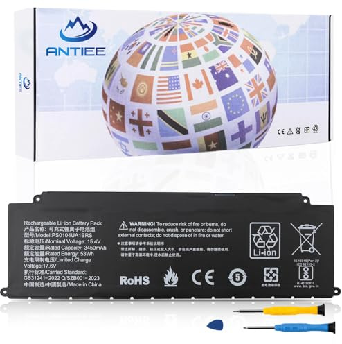 ANTIEE 53Wh PS0104UA1BRS Laptop Batterie Compatible avec To-shiba Dynabook U30 Tecra A40-J-12E A50-J Portege X40-K SeriesG 71C000ML110 P000834200 15.4V
