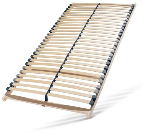 Sleepneo Stabiler Lattenrost 140x200, Lattenrahmen aus Buche, 28 Latten, 7 Komfortzone, Federholzrahmen Made in Germany, Lattenrost starr, Lattenrahmen 140x200 hohe Traglast bis 150Kg