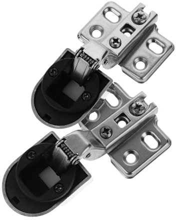 DOITOOL 2 pièces Charnières de Porte pour Meubles de Cuisine Charnières Lourdes pour Portes Verre de Vitrines sans Amortisseur Montage Adaptées pour Armoires sans Cadre
