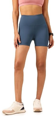 BlissClub Ultimate Shorts – Lite känns som en andra hud, bakficka, hög midja, Vacker midnattsblå, M