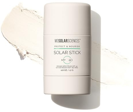 Solar Stick SPF 40 by MDSolarSciences for Unisex - Hydrating, Reef-Safe Sun Defense With UV Mineral Protection - Portable, On-The-Go Packaging - Vegan, Oil Free and Unscented - 0.6 oz Sunscreen