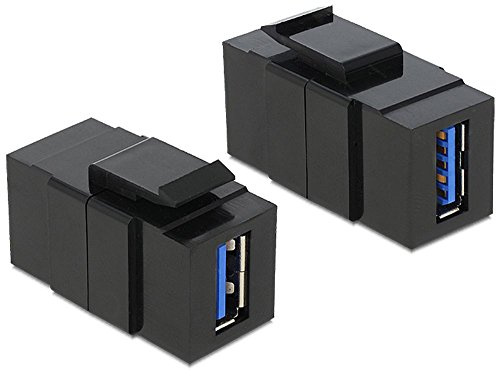 DELOCK Keystone Modul USB 3.0 A Buchse > USB 3.0 A Buchse schwarz, 86369