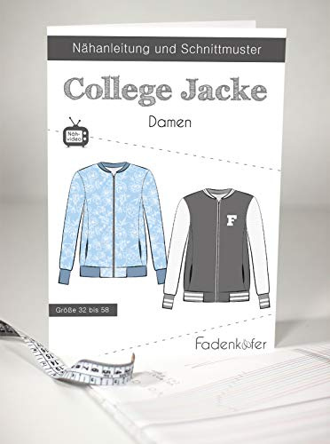 Fadenkäfer Papierschnittmuster College Jacke Damen