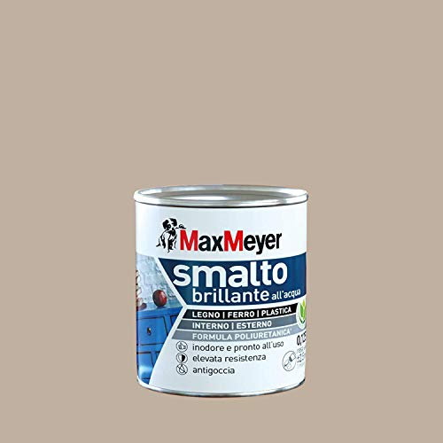 Maxmeyer Smalto All'Acqua Poliuretanico Brillante Tortora 0,125 L