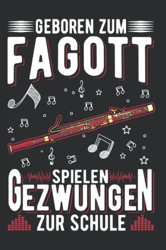 Fagott Notizbuch: Fagott Schule Fagottist Fagottspieler / 6x9 Zoll / 120 karierte Seiten Seiten