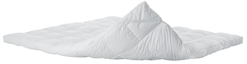 LUCID Topper para cama 120x190 cm ultrasuave de microfibra, Sobrecolchon acolchado, Grosor 7,5 cm, Funda de percal de algodón suave y transpirable, Oeko-Tex