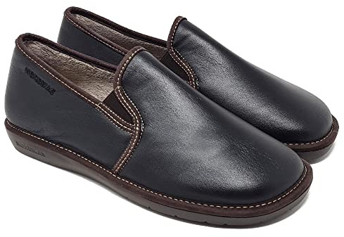 NORDIKAS Chaussures de maison Homme TOP LINE 663 Cuir, Noir , 40 EU