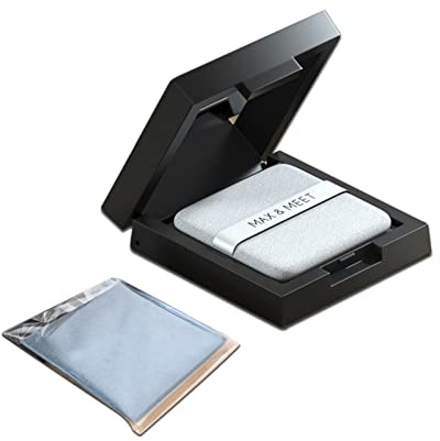 WishLotus Face Oil Blotting Sheets, 200Pc Linen Oil Blotting Paper for Oily Skin with Mirror Case and Self-Adhesive Powder Puff, Oil Absorbing Sheets for Men and Women (200)