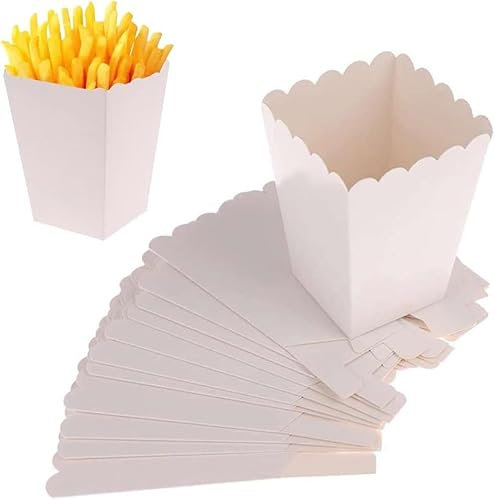 50 Pièces Boîtes à Pop Corn,Popcorn Boîtes, Popcorn Carton, Carton Bonbons Conteneur,Mini Conteneurs Pop Corn en Papier, pour Placer du Pop Corn et collations dans Cinémas et Fêtes