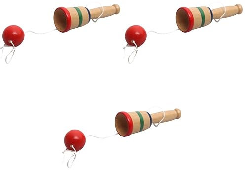 ibasenice 12 STK Kinderspielzeug Fangspiele im Freien hölzerne Kinderhände auf Spielzeug Spielzeuge Spielset aus Holz Holzspielzeug Lernspielzeug Puzzle Tasse Rätsel fang den Ball Kendama