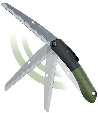 JiveSnip Sierra Plegable Versátil, Hojas de Acero con Alto Contenido de Carbono SK85, Ideal Para Jardinería al Aire Libre, Camping y Poda de árboles