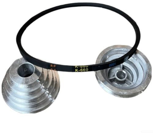 14-21Mm Pagoda Pulley Wheel Belt Set, Aluminum Transmission Pagoda Pulley Wheel V Belt Set For Benchtop Drill Press(14mm)