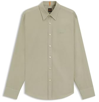 BOSS Hommes Relegant 6 Chemise Regular en Popeline de Coton avec Logo brodé