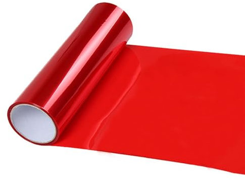 Tönungsfolie Auto,Scheinwerfer Folie,Scheibentönungsfolie Auto,Rote Folie Transparent,Selbstklebend Autofolie Glanz,Klebefolie,Tönungsfolie für Rücklichter,Nebelscheinwerfer,Rückleuchten,120x30cm