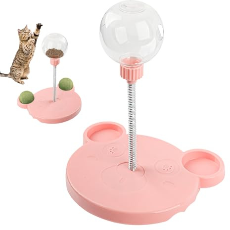 JWTRSVTY Juguete de golosinas para perros que se balancea, pelota de comida para perros interactiva, pelota de comida interactiva, pelota de golosinas dispensadora de comida para mascotas, para perros