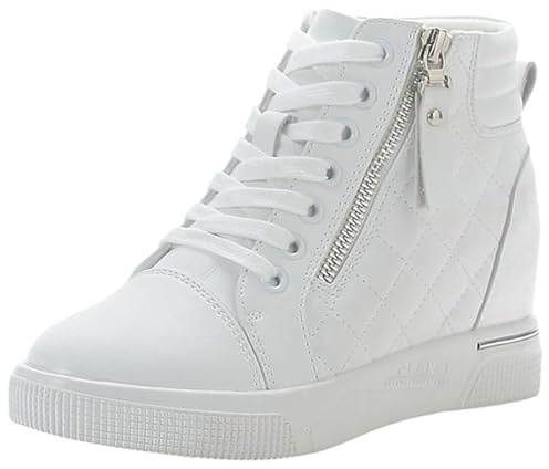 Yummsion Sneakers con Zeppa e Cerniera da Donna,Scarpe da Ginnastica con Zeppa Invisibile,Scarpe da Ginnastica Platform Sneaker,Traspiranti,Antiscivolo,per Camminare Lavoro Temps Libero