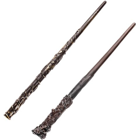 Lotnery Magic Wand, Wizard Wand, 2 PCS Halloween Dress Up Accessory Magic Props, Plastic Magic Wand, Kids Cosplay Wizard Costume Accessory for Carnival, Birthdays