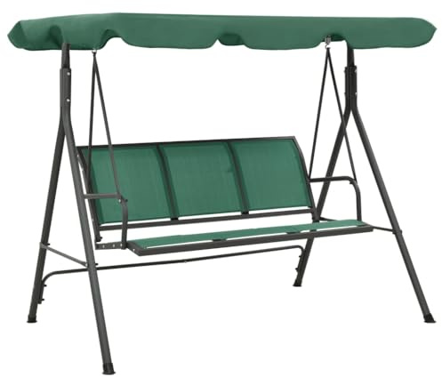 Mokuyary hollywoodgunga grön 170 cm textil och stål för terrass, trädgård, balkong, pool