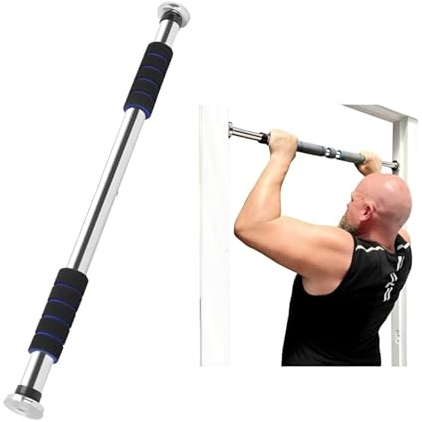 Home Gym Pull Up Bar – Door Frame Chin Up Bar for Upper Body Training, Wall-Free Installation, Fitness Bar for Push-Ups, Sit-Ups, Core & Back Exercise 60-100cm