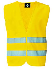 Korntex X217GXXL Warnweste Standard - 1 Klett, Neongelb, XL/XXL Einheitsgröße Umfang 130cm