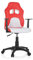 hjh OFFICE 670760 Kinder- und Jugenddrehstuhl Teen Game AL Kunstleder Rot/Weiß Kinderstuhl Drehstuhl mit Armlehne, mitwachsend