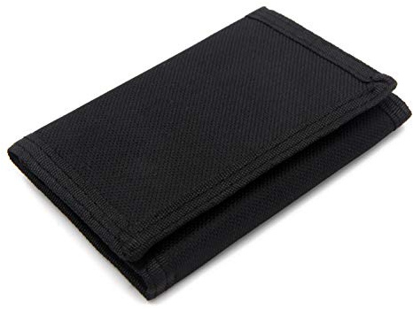 sundee RFID Slim Camouflage Wallet/Trifold Canvas Outdoor Sports Wallet for Boys & Kids (Black)