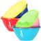 Youngever 1000ML Plastic Bowls With Lids - Large Cereal and Soup Bowls, Food Storage Containers, Set of 9 in Assorted Colors