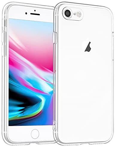 YLK Custodia Trasparente per iPhone SE 3/2 (2022/2020), iPhone 8/7, Morbida in Silicone TPU, Sottile, Protezione Schermo e Fotocamera
