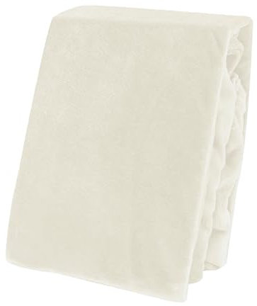 one-home Winter Spannbettlaken Bettlaken Teddy Plüsch Warm Weich Nicki Fleece Kuschelig Flauschig Cashmere Touch Einfarbig, Größe:140x200 cm - 160x200 cm, Farbe:Beige/Natur