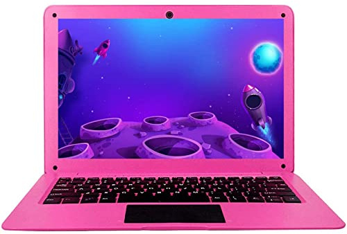 iSTYLE - Ordenador portátil Mini portátil, 2 GB RAM 32 GB Storage, Quad Core CPU, USB 3.0, WiFi, HDMI, BT, soporta 1T TF-Card Ordenador portátil Netbook(Color Rosa y Teclado inglés)