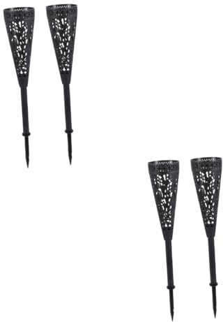 LIFKOME 4pièces Vase Funéraire Piquet Plastique Porte-Fleurs pour Cimetière avec Piques Décoration Élégante pour Tombe Et Jardins