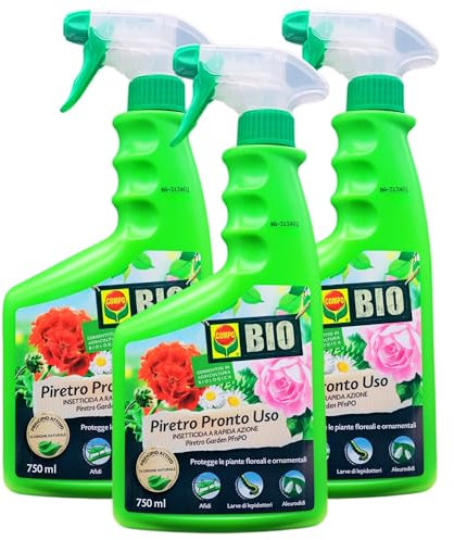 Detergente Spray Insetticida a Rapida Azione, PIRETRO PRONTO USO. Protegge Le Piante Floreali e Ornamentali, Di Origine Naturale 750ml (3)