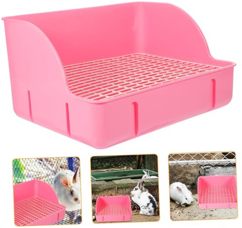 BESPORTBLE Kaninchen-Töpfchen-Trainingstoilette Wurfgehege für Hunde Welpen Pads Hundetöpfchen für den Innenbereich Eckklo Hase Haustier kaninchentoilette kaninchenklo Dog Toilet Rosa