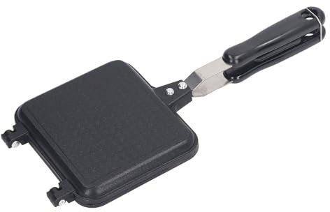 Lybunair Aluminiumlegering non-stick dubbelsidig smörgåsgrill panini bakpress flip panna för pannkakor