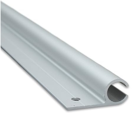 Rail de passepoil en aluminium – 1,2 m – Inclinaison 0° – Ø 10 mm (convient pour passepoil de 5 à 9 mm) – Barre profilée en aluminium pour caravane, camping-car, auvent, voile d'ombrage