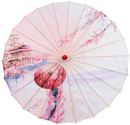 Gramigg Chinese Bamboos Silk Umbrella Classical Dance Parasol Bamboos Silk Umbrella For Costumes And Party Marvelous Decoration