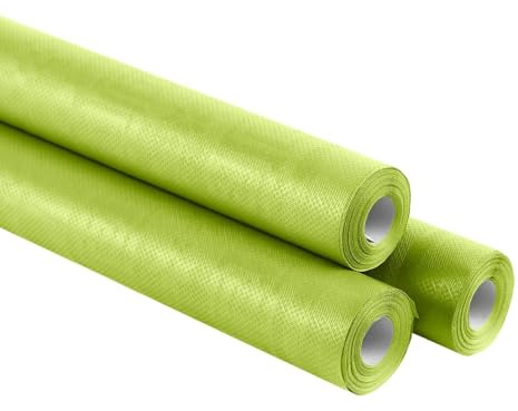 Generico Tovaglia di Carta Rotolo per Feste Impermeabile in Tessuto Damascato, Tovaglia Carta Rotolo Resistente allo Strappo, Usa e Getta Monouso Previene le Macchie (Verde Anice, 7 metri (1 rotolo))