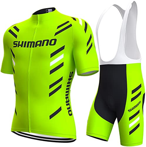 assocauicy Traje de Ciclismo Hombre con Pantalones Cortos Acolchados 3D y Camiseta Transpirable Ropa Deportiva Verano Alta Transpirabilidad