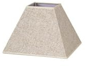 Zarivy Pantalla E27 de Lino Beige 17x8x13 cm, ideal para lamparas de mesa y decoración de interiores.