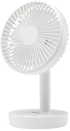 Orbegozo TF 1016 Ventilador sobremesa USB-C 9W 16 cm batería 4000 mAh 4 velocidades oscilante 90° hasta 11h autonomía compacto ligero base antideslizante ajuste altura manual 30 cm indicador LED