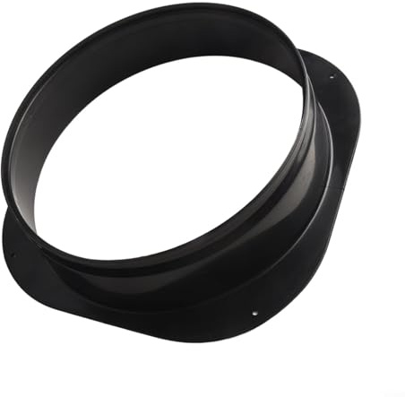 Conector de brida de plástico PP con interfaz cuadrada a redonda para conductos de ventilación diseñados para soportar la presión y optimizar el flujo de aire entre tuberías conectadas (300 mm)