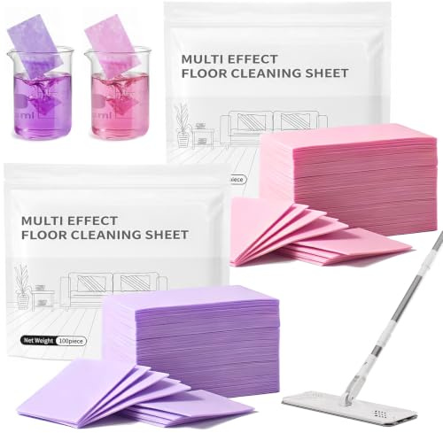Lot De 200 Pastilles Nettoyantes Sol Multi Surfaces Soluble (Violets+Roses) | Facile À Dissoudre Dans L’Eau, Nettoyage Quotidien, Convient À Différents Types De Surfaces, Entretien Domestique